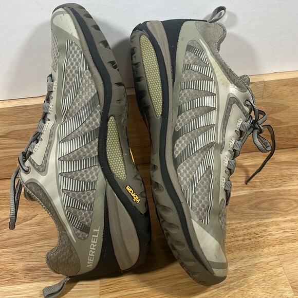 Merrell 8 Siren Edge Womens Aluminum Boulder Gray Vibram Bottoms Hiking Sneakers - Picture 8 of 15